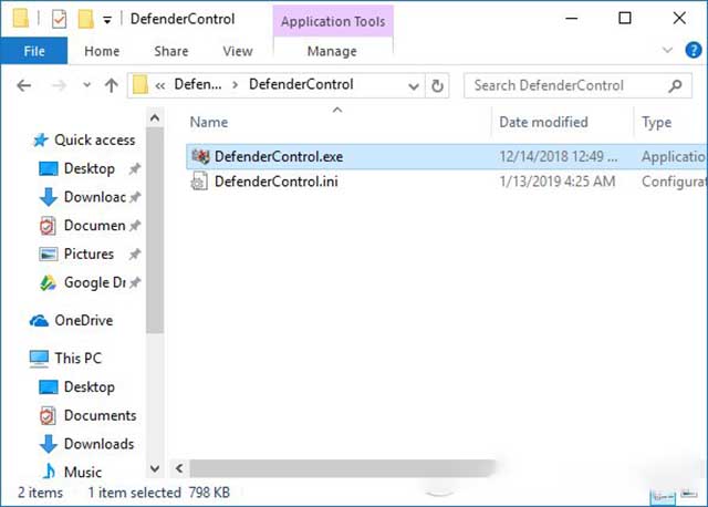 Bật – tắt Windows Defender qua phần mềm 1
