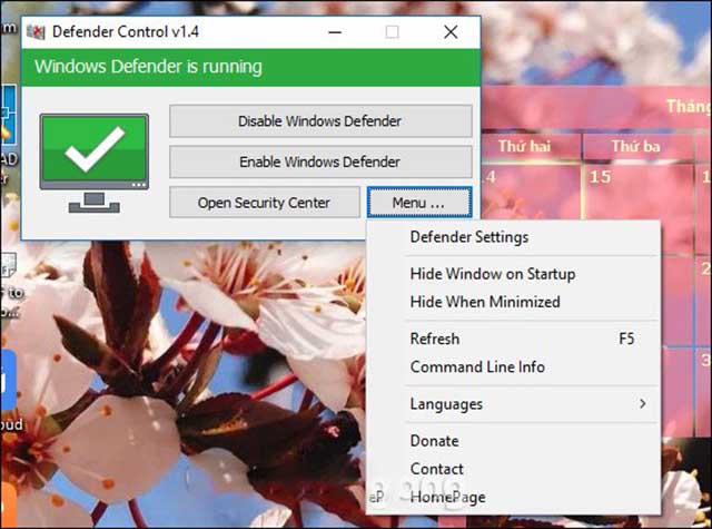 Bật – tắt Windows Defender qua phần mềm 8