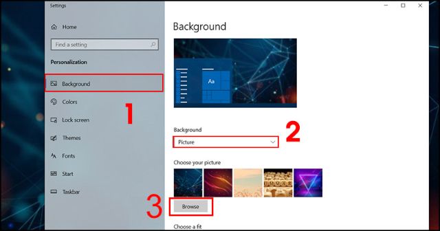 Thay đổi hình nền máy tính trên Windows 10-2